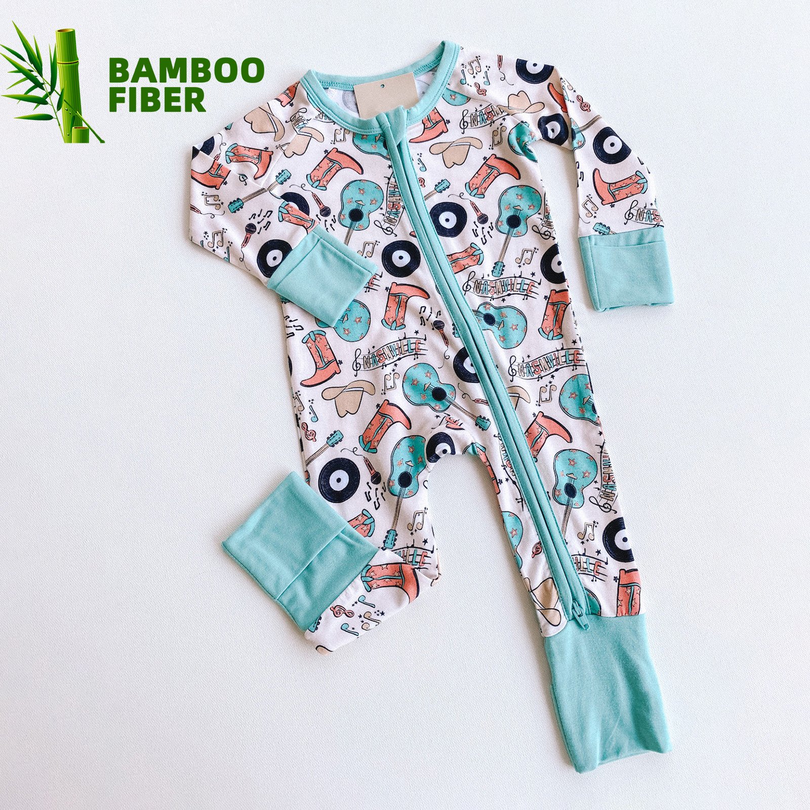 Children bambo Spring infant print pajamas newborn bodysuit clothes baby boy bamboo romper