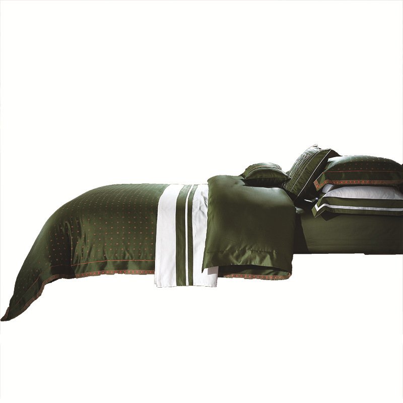 400Thread count percale 100% cotton sateen plain dyed fabric and sheet sets for hotel bedding linen