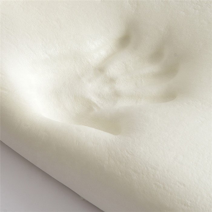Custom Zero Pressure Ergonomic Bamboo Fiber Neck Pillow Wave Shaped Rectangle Memory Foam for Sleep Comfort and Massage