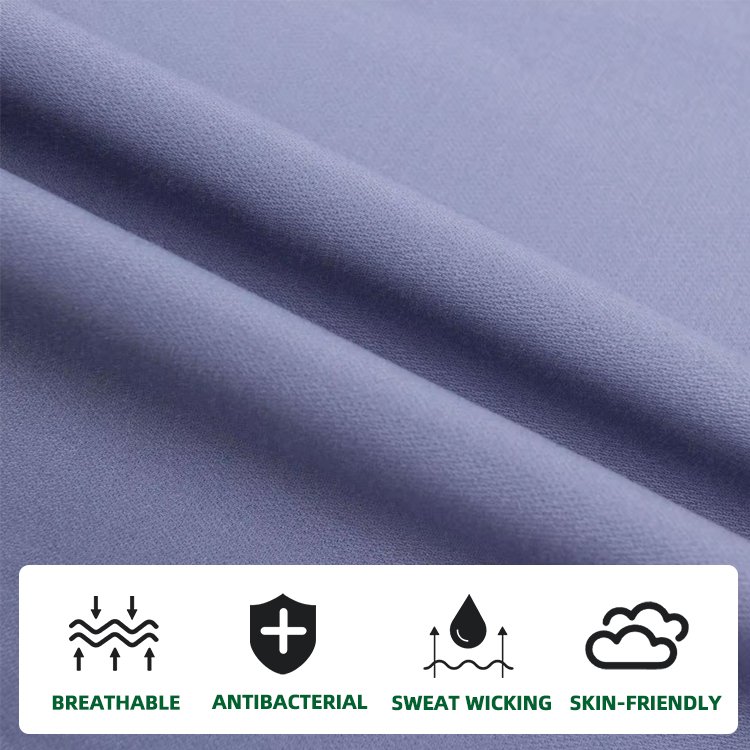Factory Wholesale Custom 49 bamboo 47 cotton 4 spandex knitted Stretch Shirt Fabric For Baby Underwear