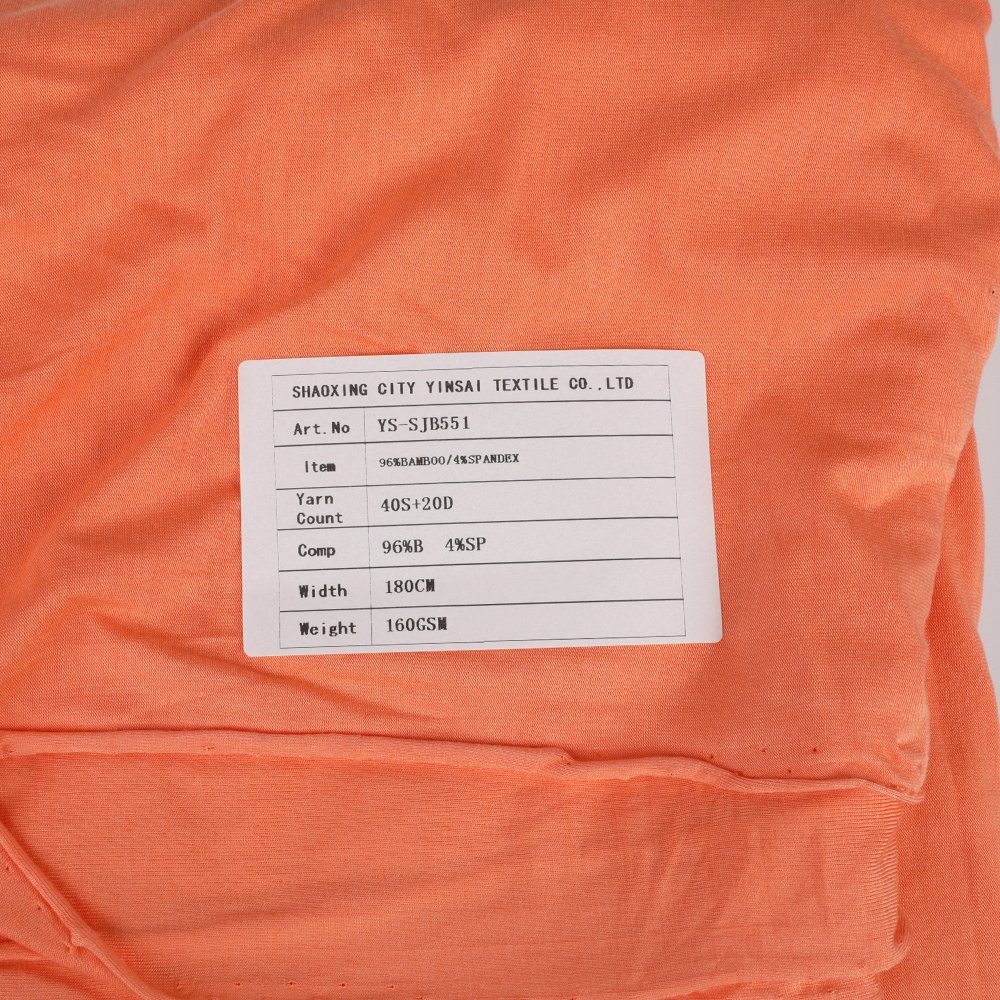 High quality 160gsm bamboo spandex single jersey fabric for sleepwear