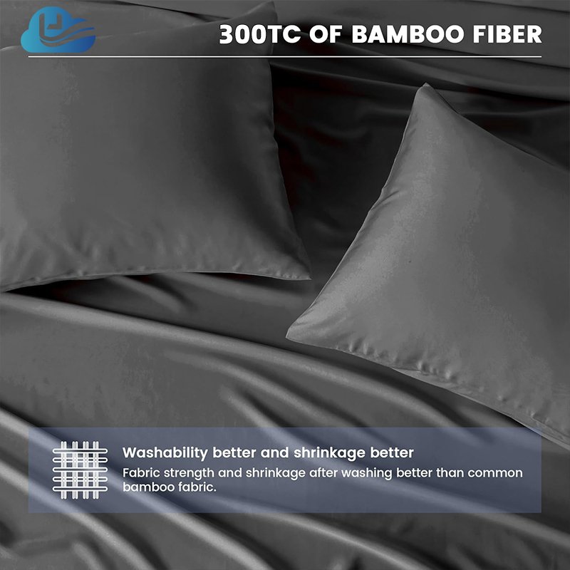 Cloudland 4-Piece Bamboo Bed Sheet Set Oeko Tex Certified Double Size Fitted Cover Set with Silk Fill Wholesale Home Use