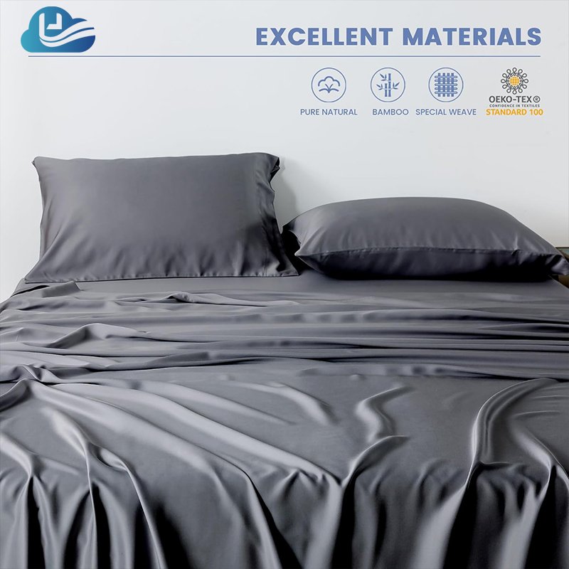 Cloudland 4-Piece Bamboo Bed Sheet Set Oeko Tex Certified Double Size Fitted Cover Set with Silk Fill Wholesale Home Use