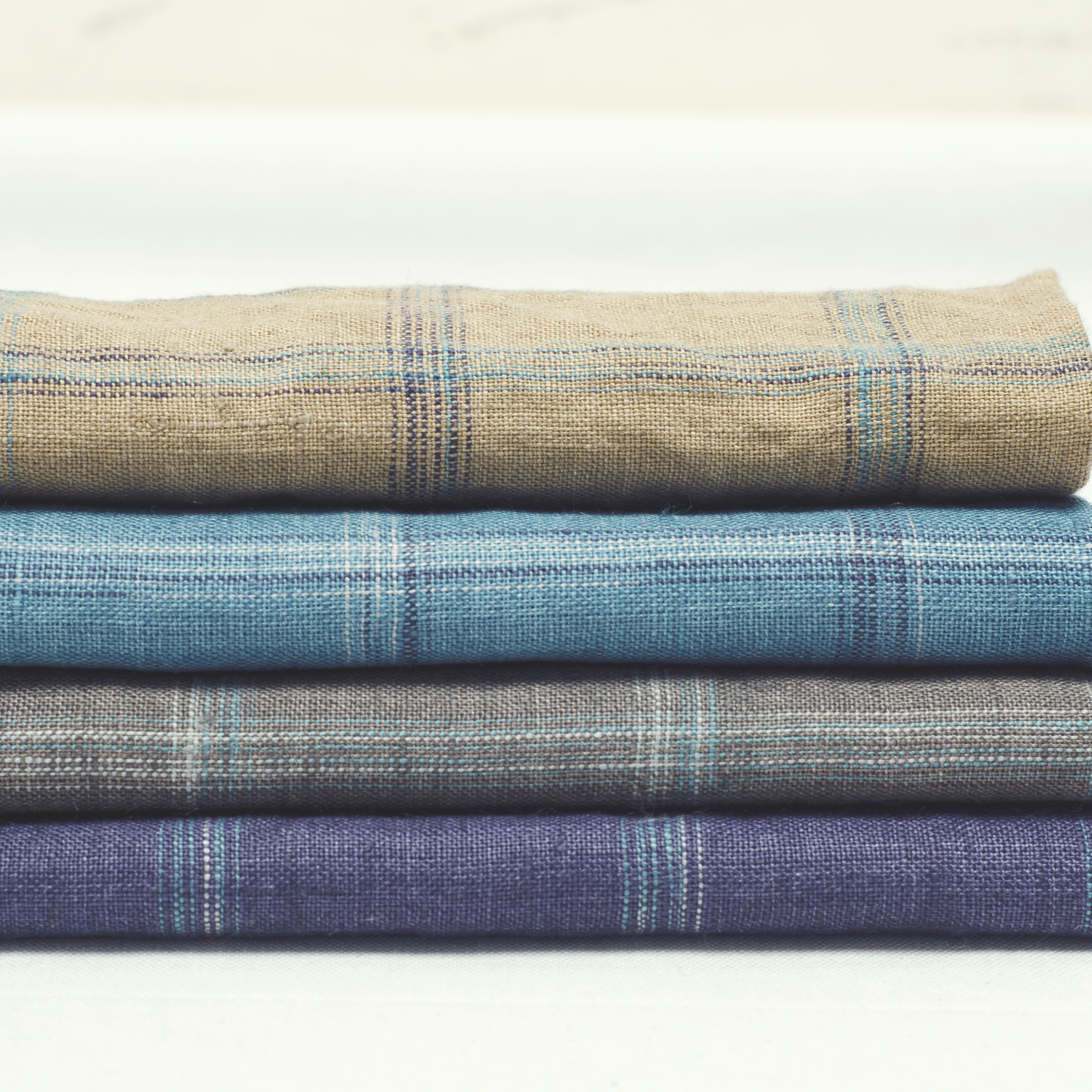 8575# High quality factory direct sell linen woven yarn dyed 100% linen check plaid linen fabric for clothing