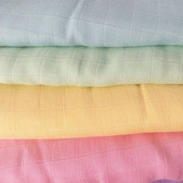 Organic Bamboo Cotton Muslin Wraps High Quality Bamboo Fiber Fabric For Baby Swaddle