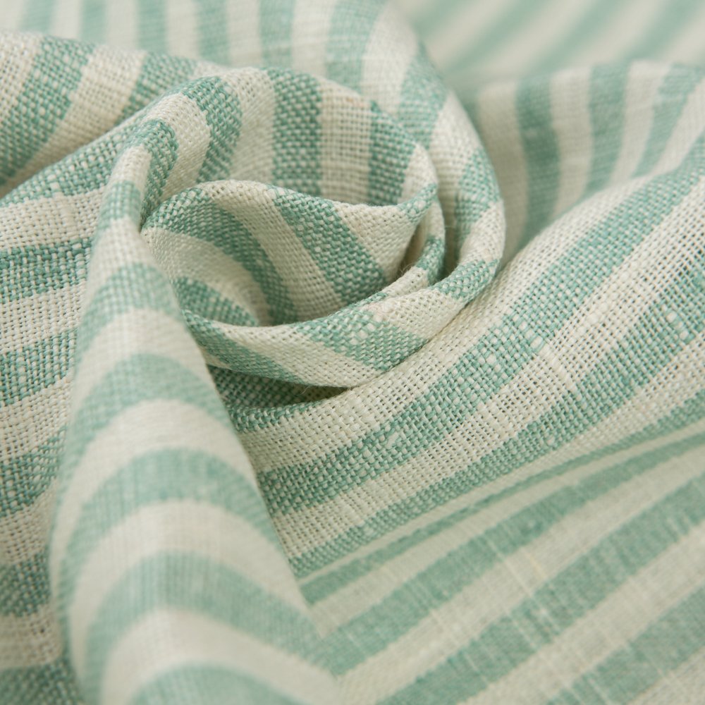Wholesale 260 GSM Organic Linen Fabric 100% Natural Yarn Dyed Breathable & Not Softened for Dresses Clothes Shirts & Upholstery