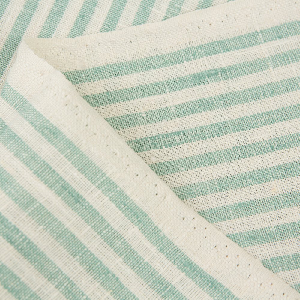 Wholesale 260 GSM Organic Linen Fabric 100% Natural Yarn Dyed Breathable & Not Softened for Dresses Clothes Shirts & Upholstery