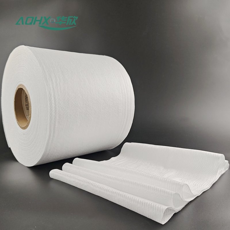 Weakly acidic, breathable, highly absorbent, biodegradable 100% PLA spunlace non-woven fabric