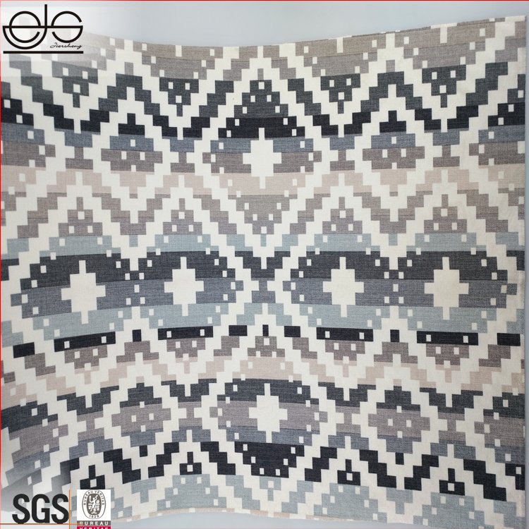 JES Five colors polyester upholstery furniture printed sofa fabric