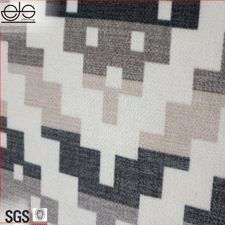 JES Five colors polyester upholstery furniture printed sofa fabric