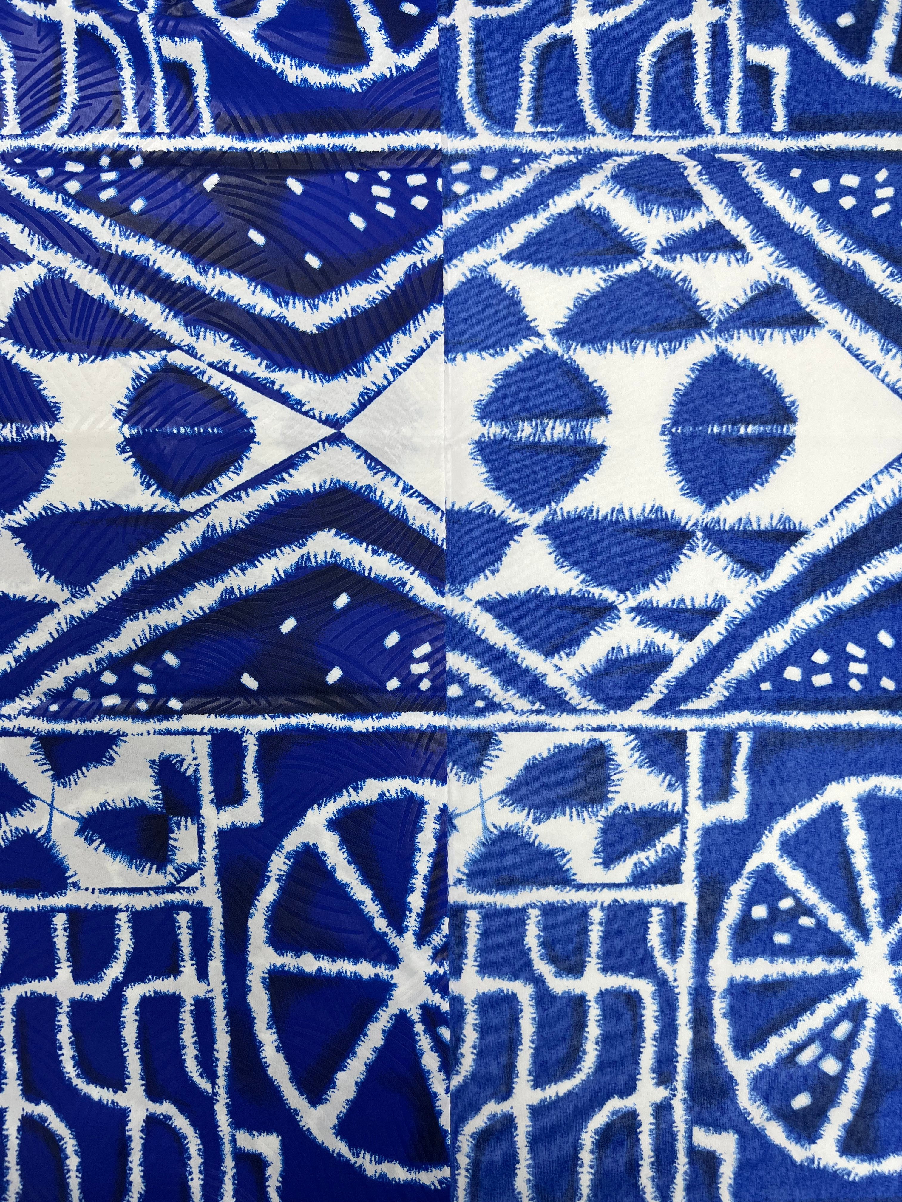 Well Selling Customizable 100% Polyester 1 Face 90GSM African Wax Prints Fabric Ankara Fabric For Clothing