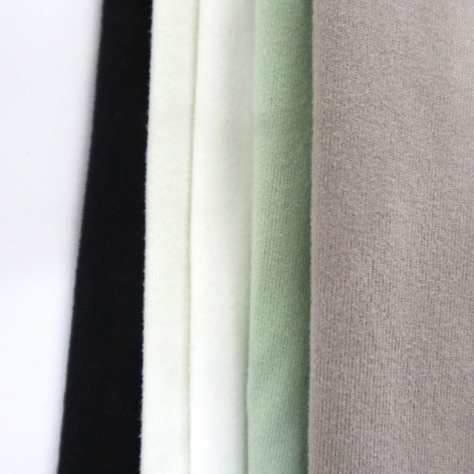 China Factory 200gsm Brushed 90% Polyester High Elastic Milk Fiber Jersey Knitted Spandex Fabric