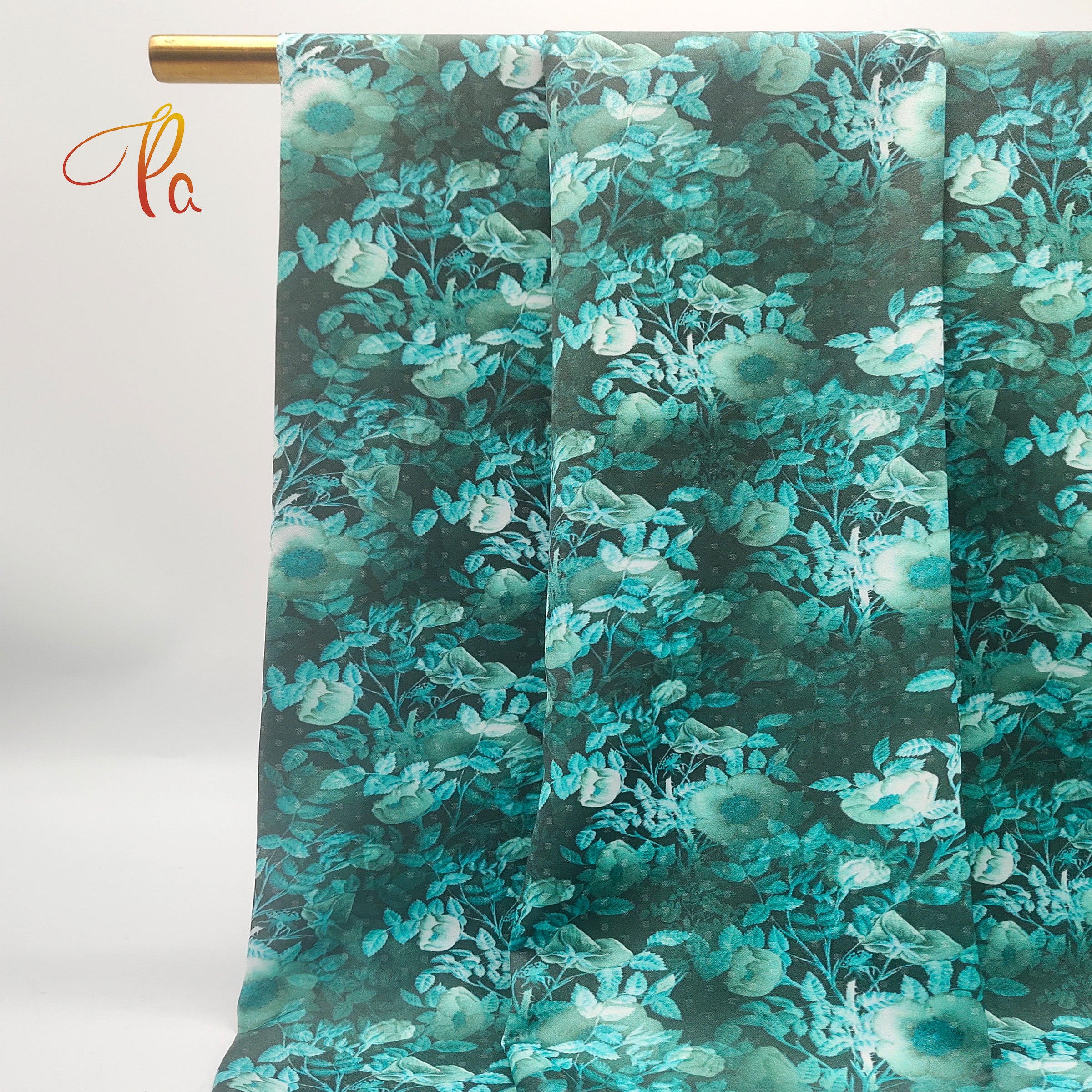 2022 Hot Sale Fashion Floral Crepe Fabric Polyester Digital Printing Faux Silk Satin Fabric For Women's Dresses