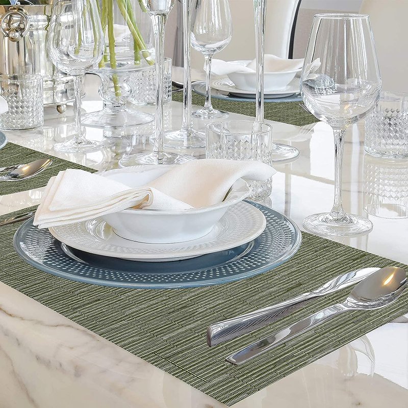 Modern Square Cotton Placemats Cute Woven Disposable Waterproof Weddings Custom K-Pop Style Korean Plaid Washable Customizable