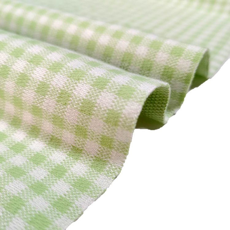 OEM/ODM Polyester Rayon yarn dyded gingham Check Fabric For women Dress