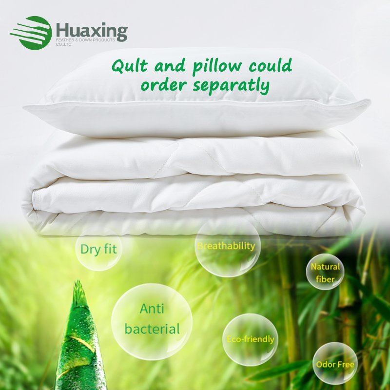 Luxurious Lightweight Blanket for Summer Natural Bamboo Fiber filling quilted Bamboo Viscose Breathable Cooling Comforter