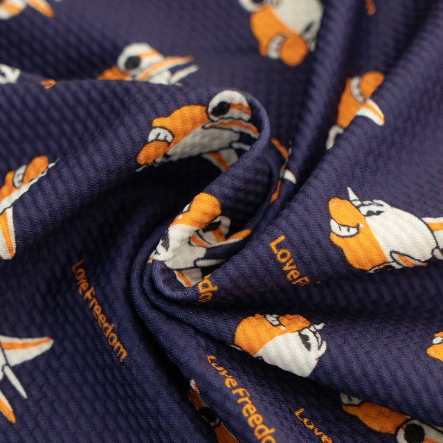2024 New Custom Bullet fabric digital printed knit stretch fabric for bow head band