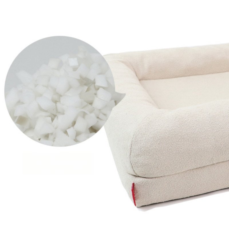 High Quality 2024 New Design Boucle Fabric Multi Colors Crushed Foam Pet Bed With Removable Cover