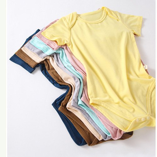 Ibaifei Bamboo Ropa Para Bebe Rompers Wholesale Baby Boy's and Girls' Bebe Mamelucos Custom Brand Soft Breathable Spandex Summer