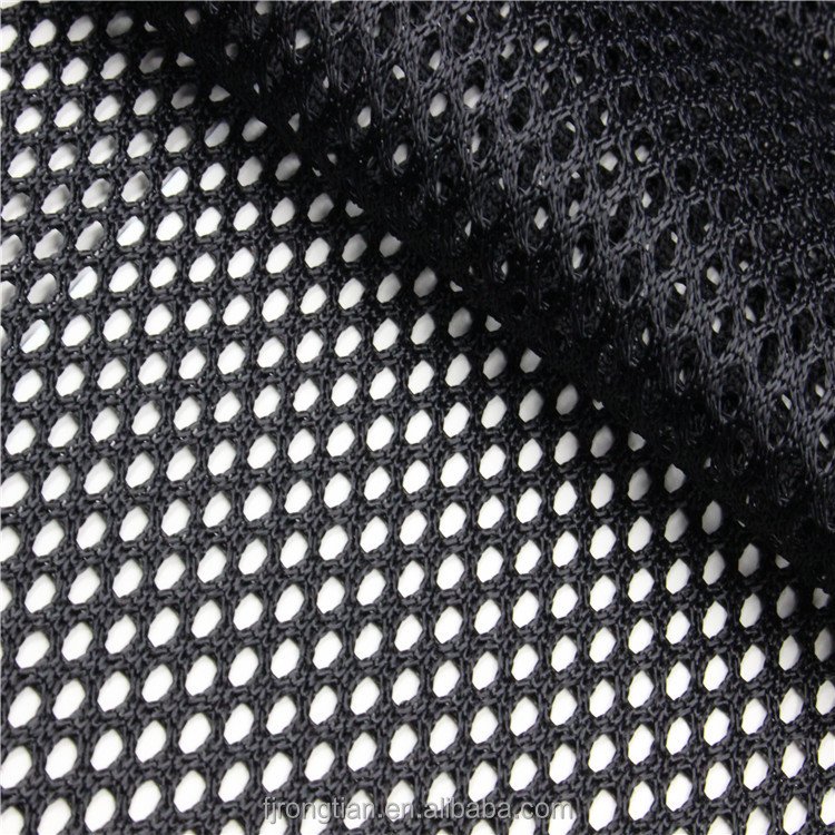 Black thick polyester heavy duty chair back support mesh netting fabric