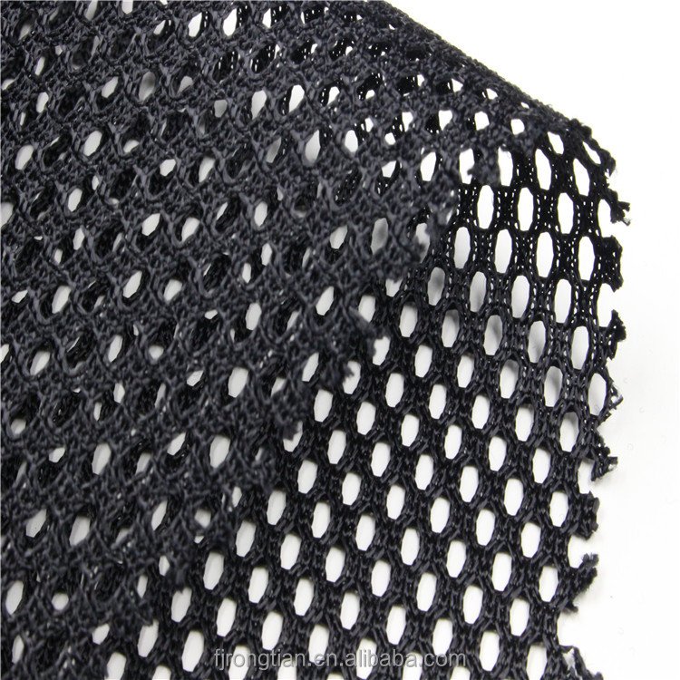 Black thick polyester heavy duty chair back support mesh netting fabric