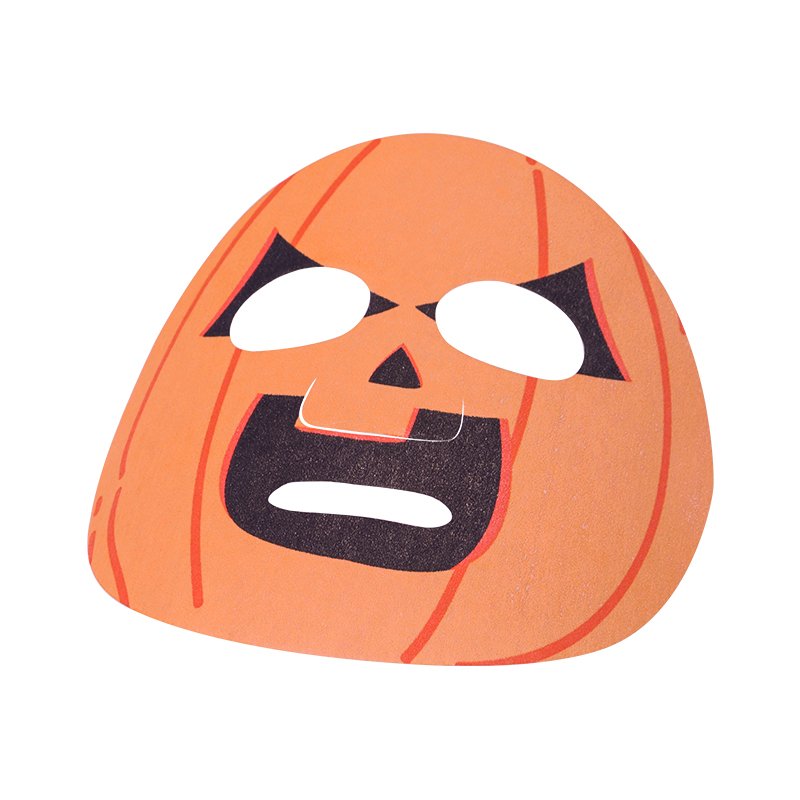 Halloween funny pumpkin facial mask sheet Oem Non Woven Tencel Bamboo Fiber Printing Mask Sheet Diy Mask