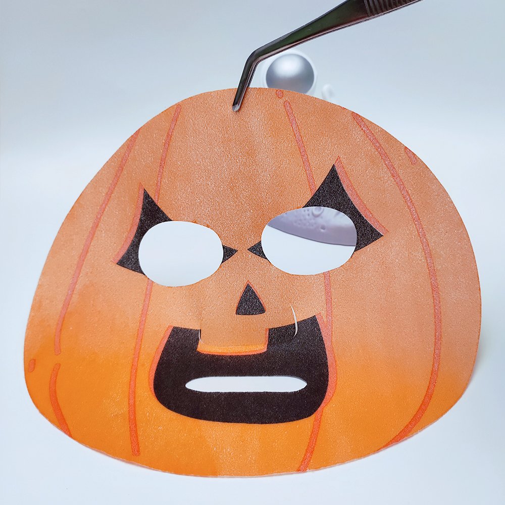 Halloween funny pumpkin facial mask sheet Oem Non Woven Tencel Bamboo Fiber Printing Mask Sheet Diy Mask