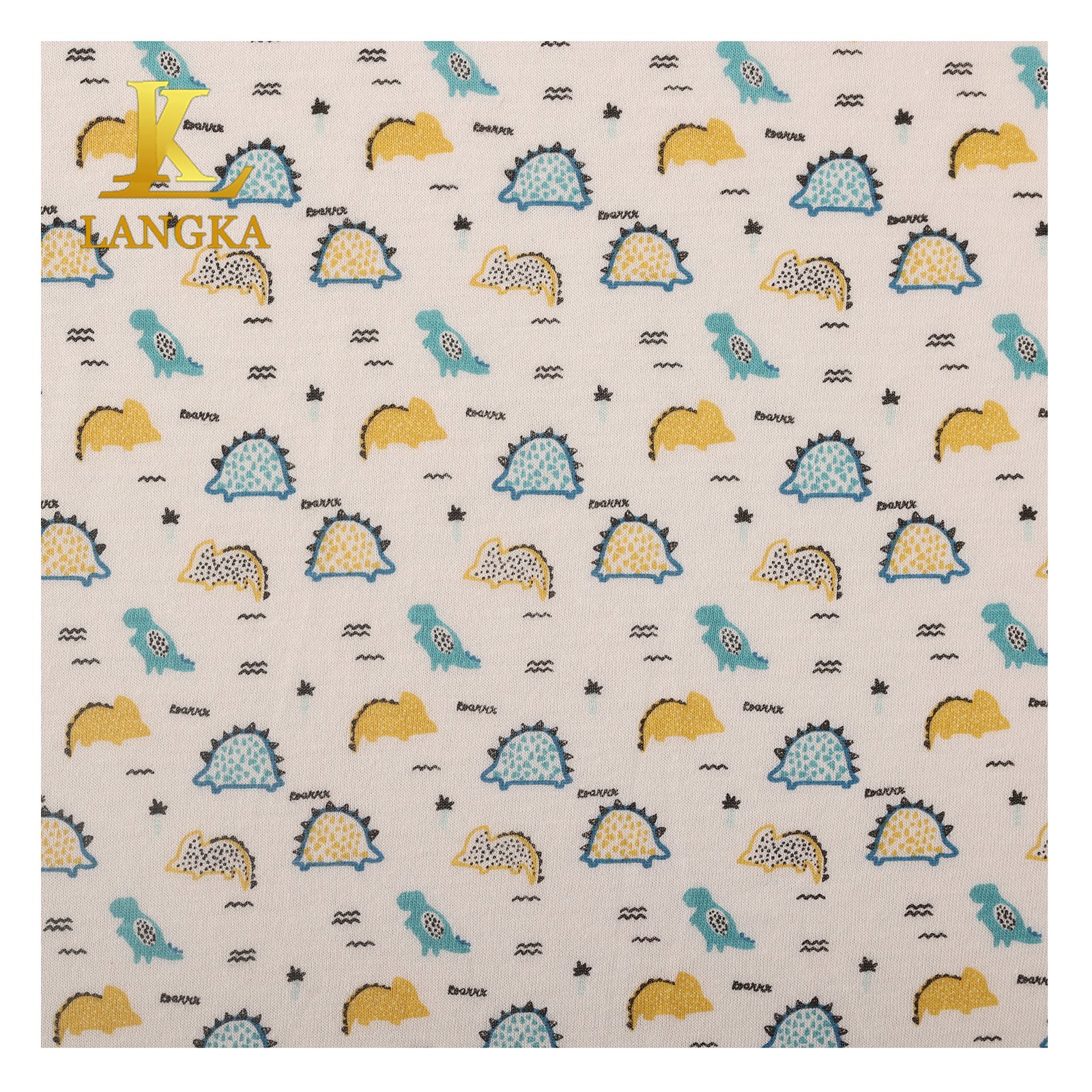 Langka wholesale price 70 bamboo 30 organic cotton print fabric for baby clothes