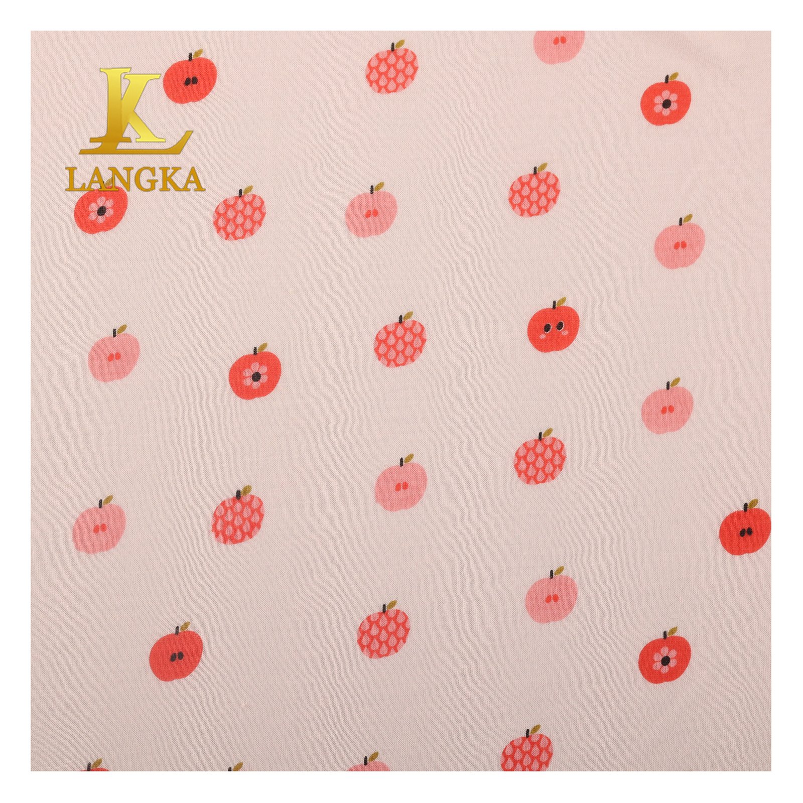 Langka wholesale price 70 bamboo 30 organic cotton print fabric for baby clothes