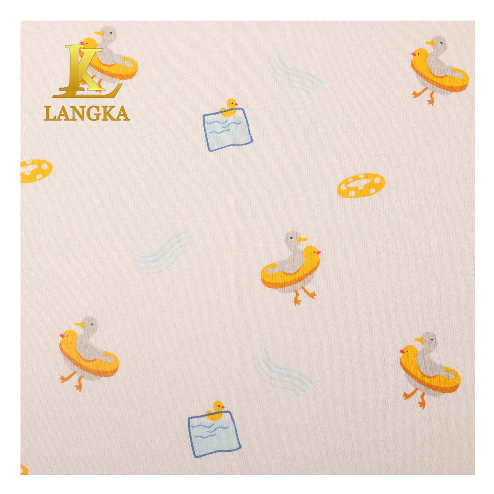 Langka wholesale price 70 bamboo 30 organic cotton print fabric for baby clothes