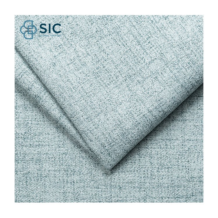 Top quality Linen Look With Clearly Two Tone Effect Polyester Fabric for Upholstery