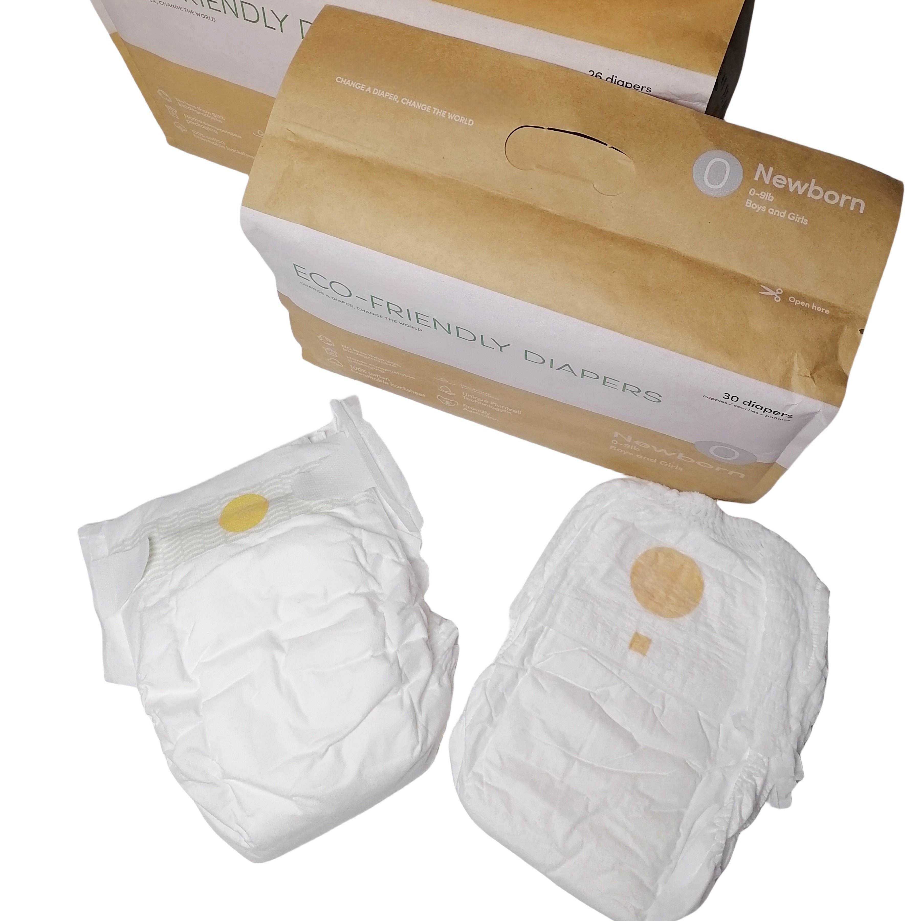 Wholesale Super Absorbent Newborn Disposable Bamboo Fiber Infant Baby Biodegradable Diaper
