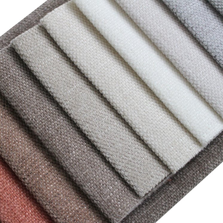 Wholesale Imitation Linen Home Textile Fabric 100% Polyester Heavy Woven Upholstery Fabric