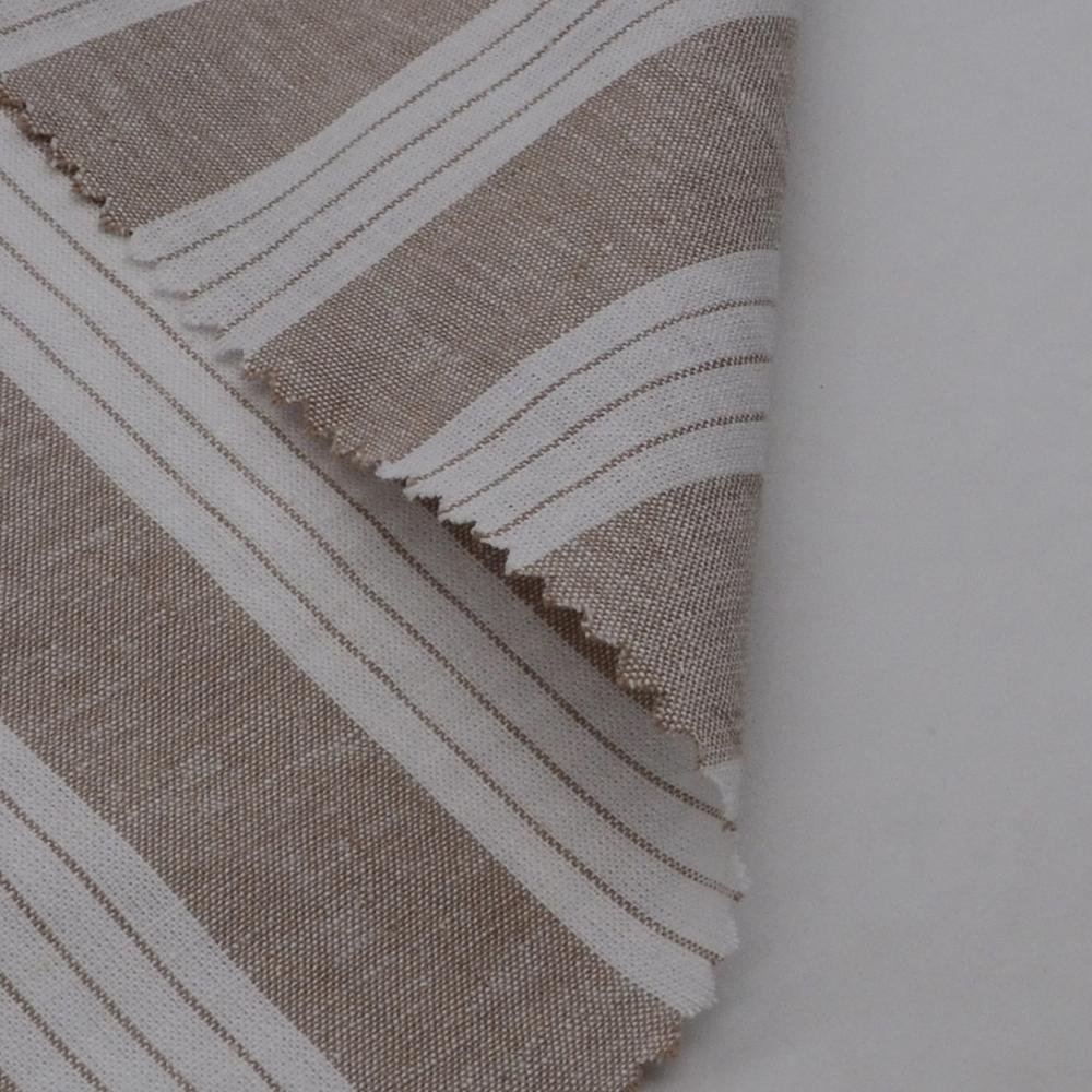 55% linen 45% cotton yarn dyed stripe fabrics imported from china mill