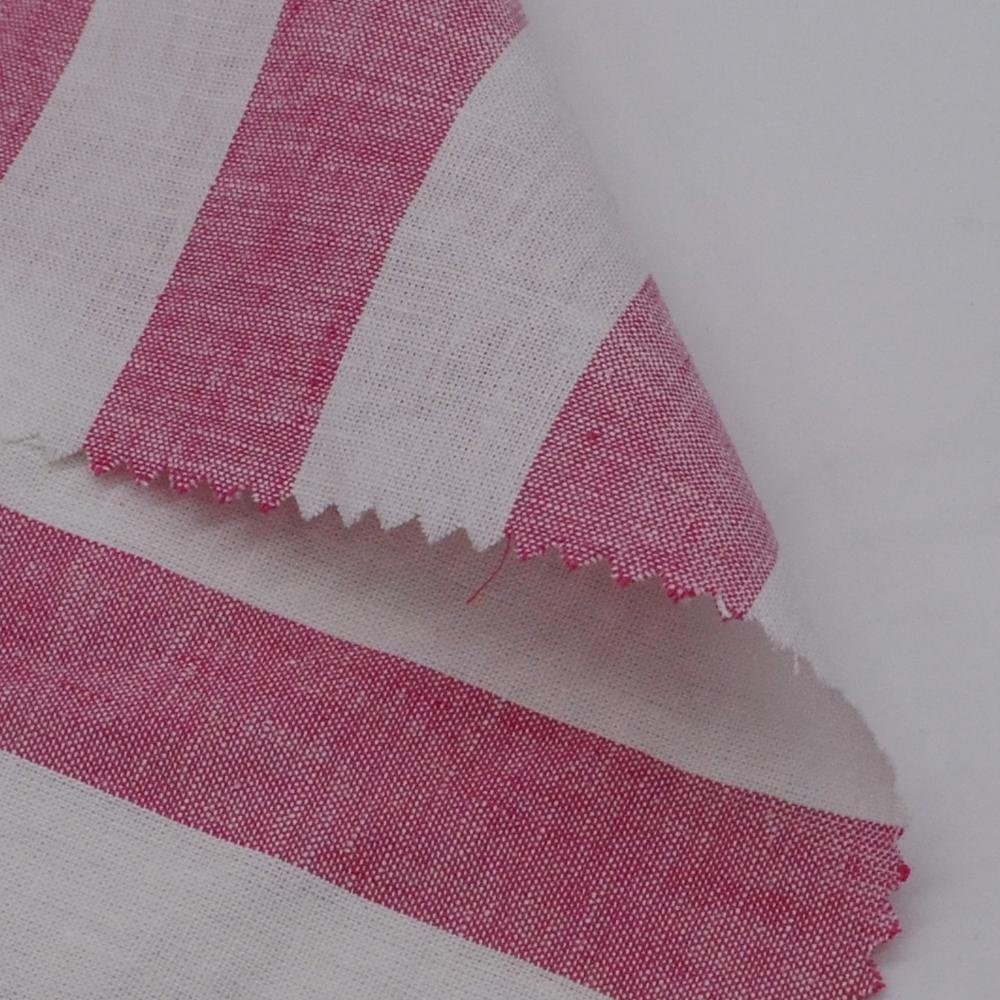 55% linen 45% cotton yarn dyed stripe fabrics imported from china mill