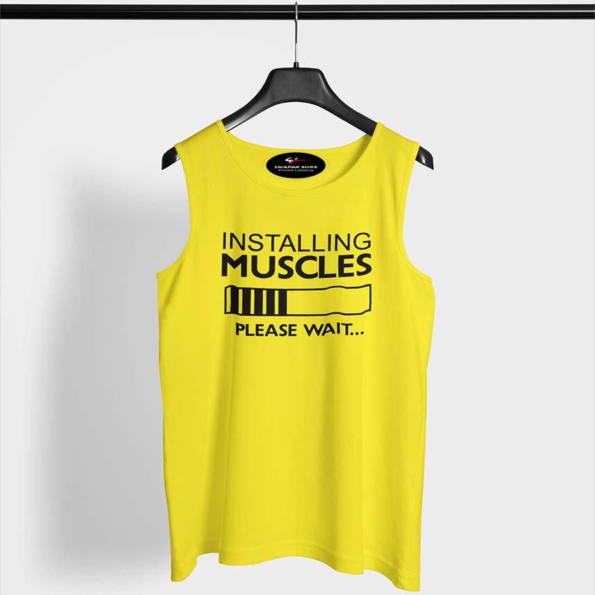 Custom Brand Summer Workout Muscle Shirt Gym Bodybuilding Sleeveless Cotton Slim Fit Tank Tops