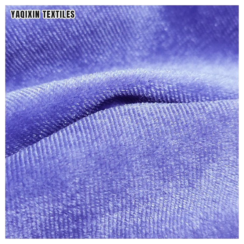 Wholesale 240gsm Soft Knitted Velvet Fabric KS Polyester Spandex Stretch Korean Velvet Dress Fabric for Clothing Garment