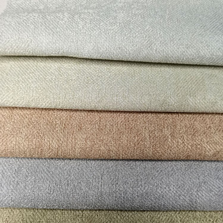 China Production Polyester Linen Like Fabric Flax Linen Fabric Jacquard Linen Fabric