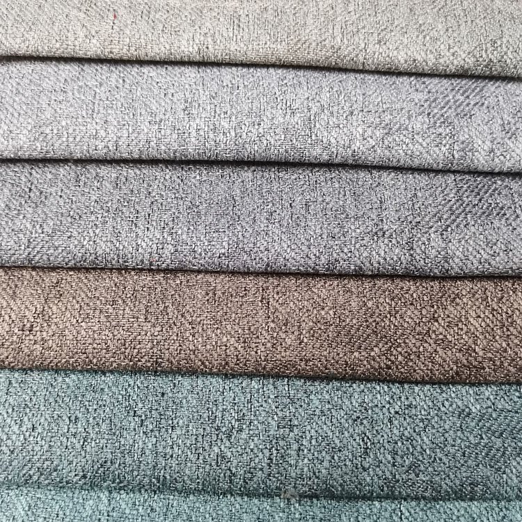 China Production Polyester Linen Like Fabric Flax Linen Fabric Jacquard Linen Fabric