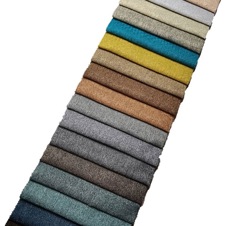 China Production Polyester Linen Like Fabric Flax Linen Fabric Jacquard Linen Fabric
