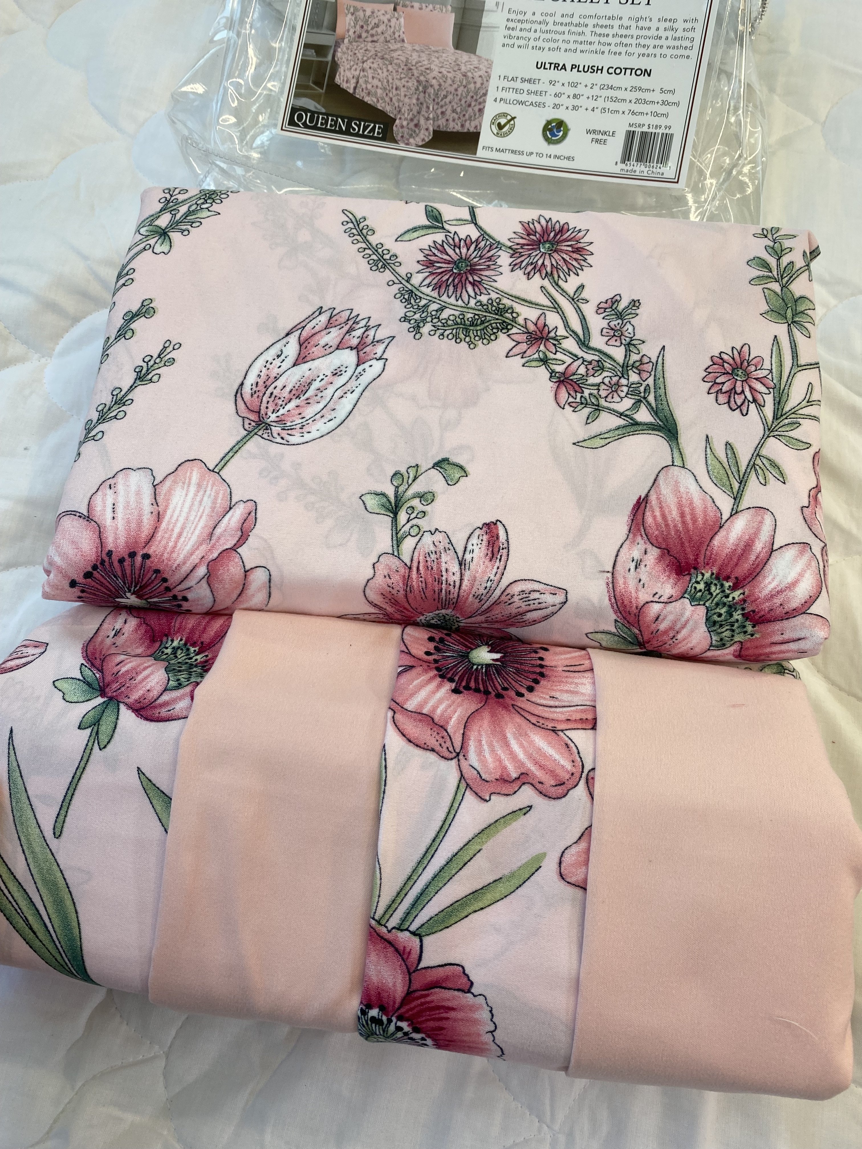 Disperse printing 75gsm 100% polyester Microfiber sheet set for beds 4pcs-Queen size