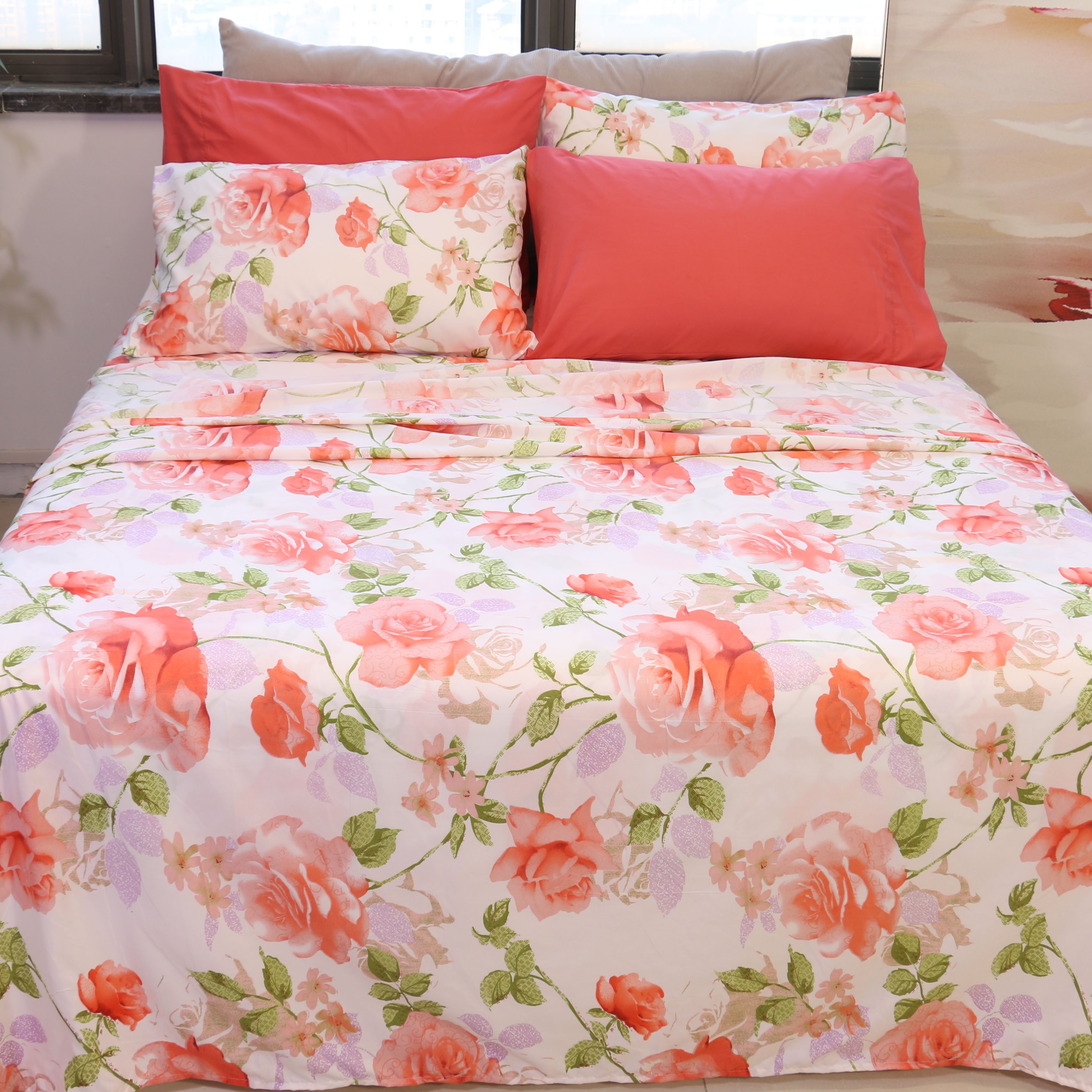 Disperse printing 75gsm 100% polyester Microfiber sheet set for beds 4pcs-Queen size