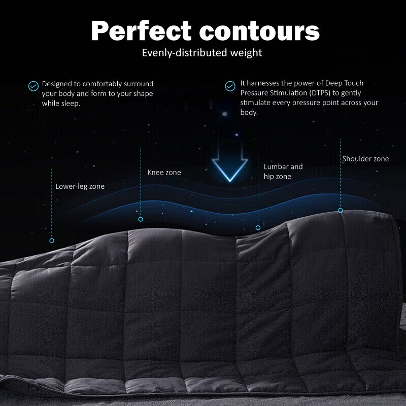 Factory Hot Sale Soft Bamboo Fabric cover cooling summer Weighted Blanket for with cooling for insomnia for adults therapy