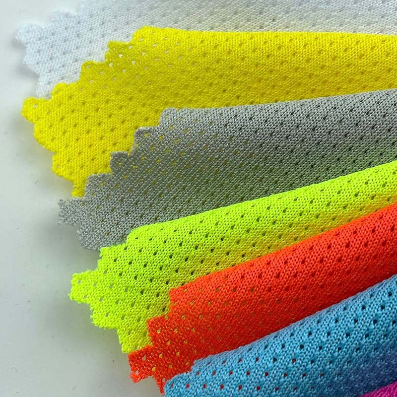 Quick drying breathable fabric for sport 100 polyester jersey bird eye mesh sportswear/ ball suit fabric 130gsm