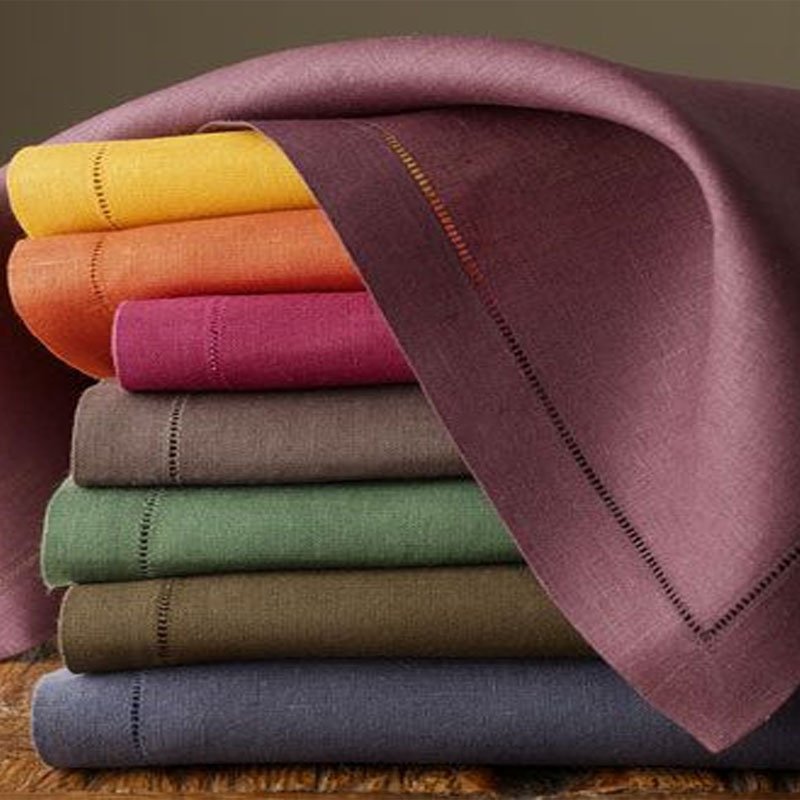 Factory Price Manufacturing Monogrammed Embroidered Napkins 100% Linen With Handmade Napkins cloth