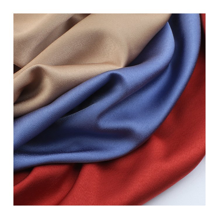 High Quality Imitation Acetate Woven 100% Polyester Duchess Satin Fabric For Women Dresses Fashion Garments