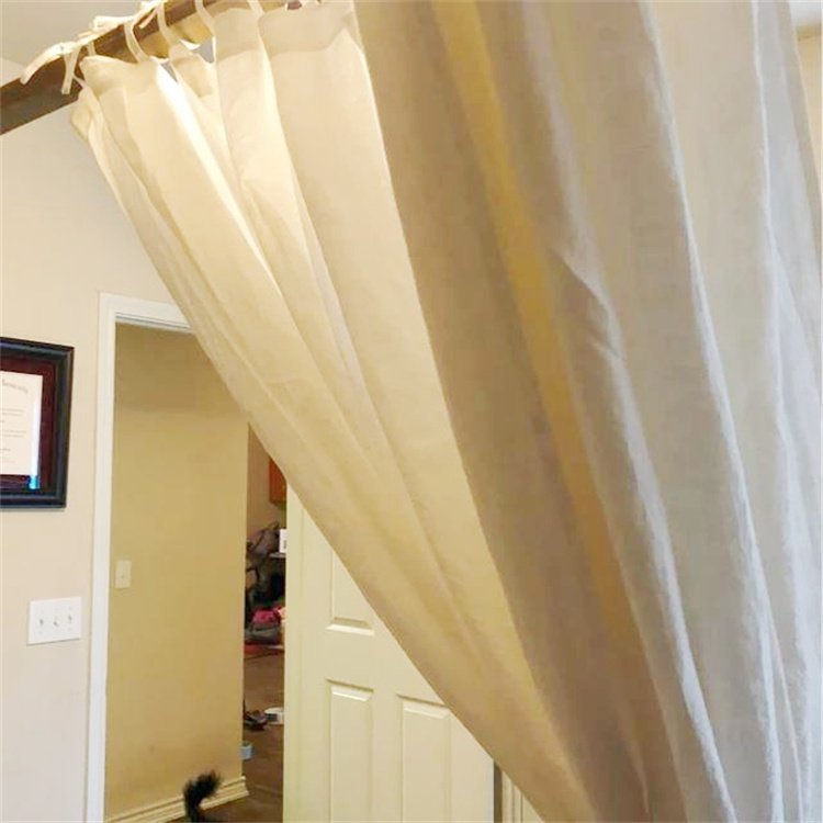 Bathroom curtains fabric for the living room church curtains 100% linen fabric curtain for home window and door