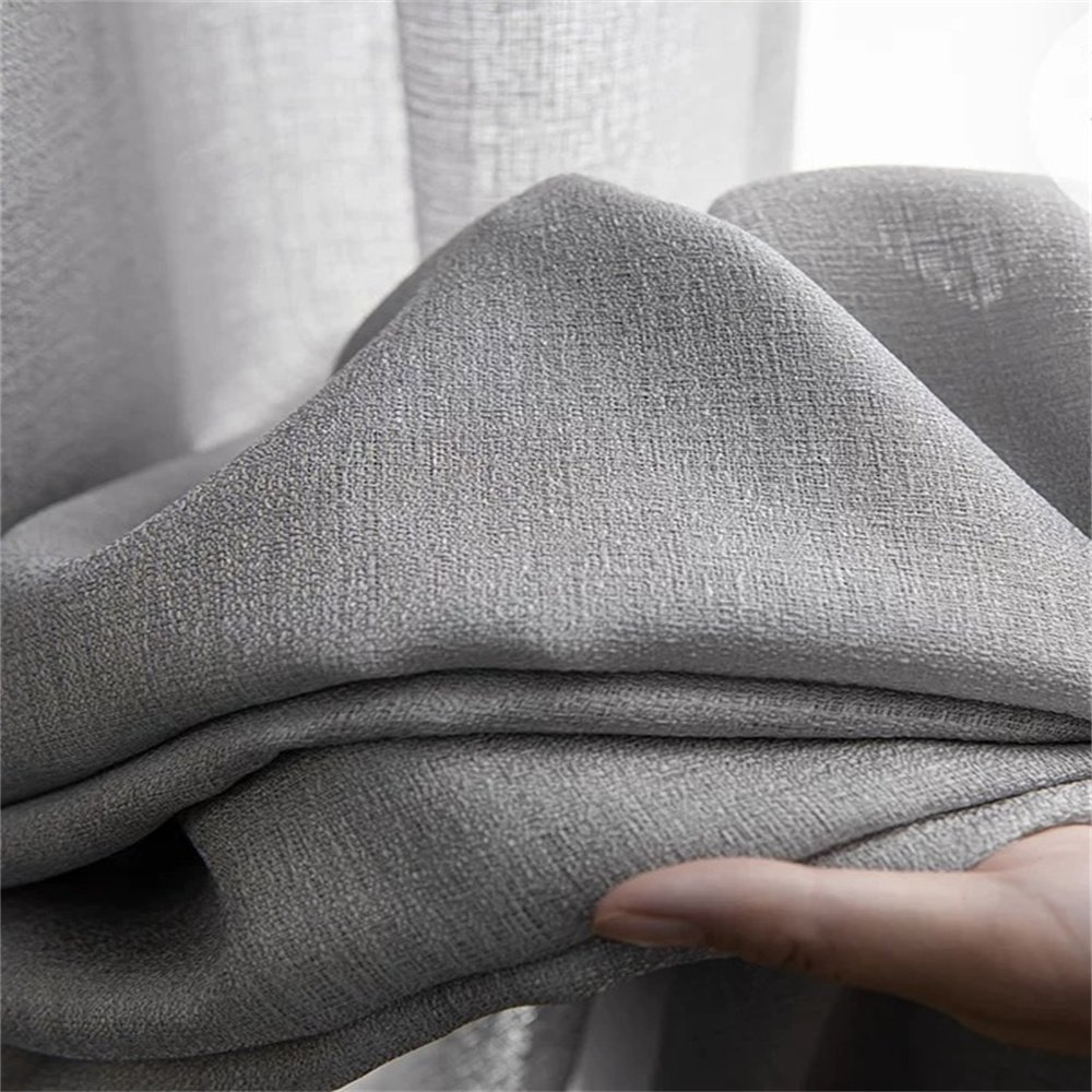 320 cm 100% Polyester linen chiffon Fabric,White sheer Curtain Fabric, Fireproof Voile Curtain Fabric