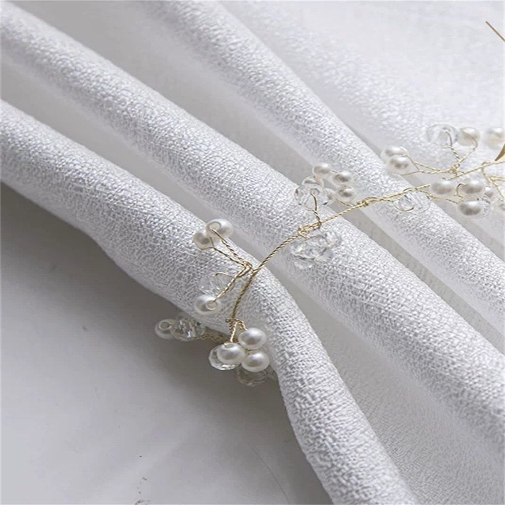 320 cm 100% Polyester linen chiffon Fabric,White sheer Curtain Fabric, Fireproof Voile Curtain Fabric