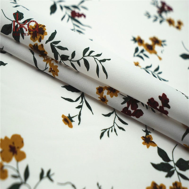Women Garment Printed Floral Thick Chiffon Polyester Fabric